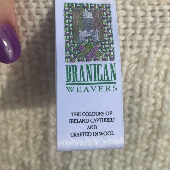Branigan Weavers Irish Knit 100% Wool Scarf - Picture 2 of 12